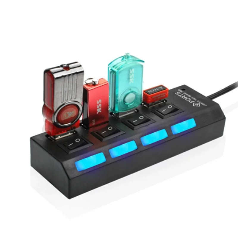 High Speed USB 2.0 Hub 4 Ports *Free Shipping