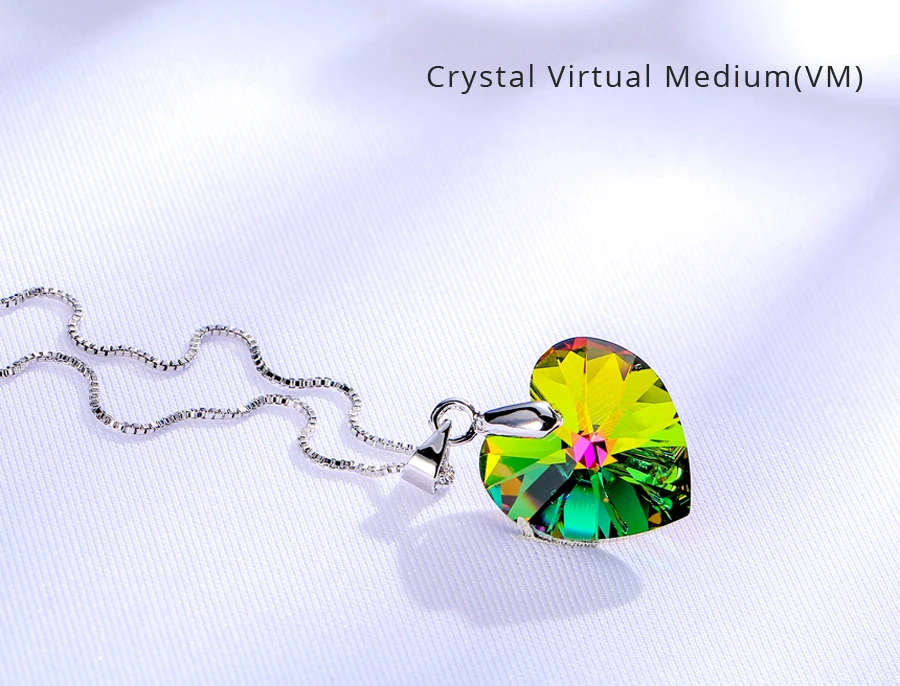 GENUINE Heart Necklaces Pendant Crystals From SWAROVSKI -  Crystal Virtual Medium