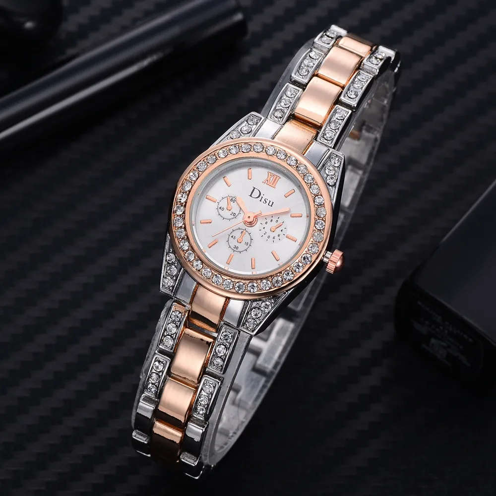 ***STUNNING*** Luxurious Ladies Dual Tone/Rose Gold/Silver colour Stainless Steel Watch with AAA+ CZ