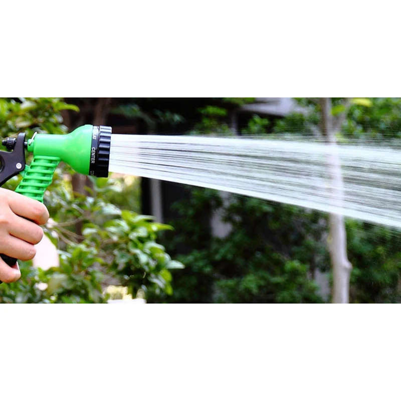 15m Coiled Garden Hose & Attachement Kit