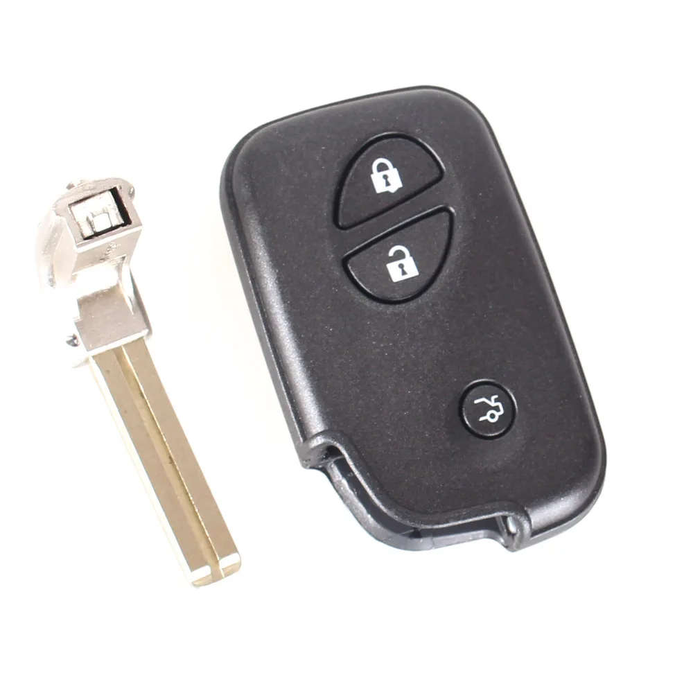 Shell 3 Buttons Smart Remote Key Fob Case For Lexus IS250 ES350 GS350 LS460 GS With Small Key Blade
