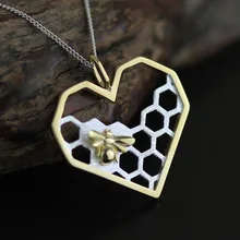 YESWOMEN Lovely Bee 925 Sterling Silver Necklaces for women