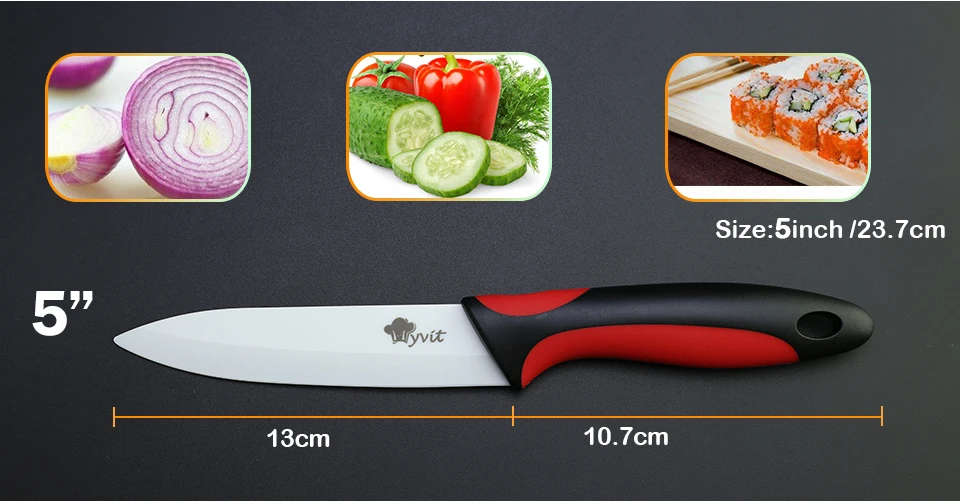 Kitchen Knife Ceramic Knife Cooking set 3" 4" 5" 6" inch + peeler White Blade Paring Fruit Vege Chef