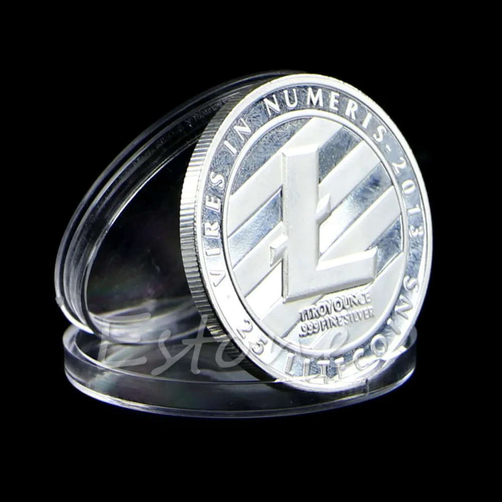 1 OZ Pure .999 Silver Plated 25 LTC Litecoin Vires in Numeris Medallion Coin New