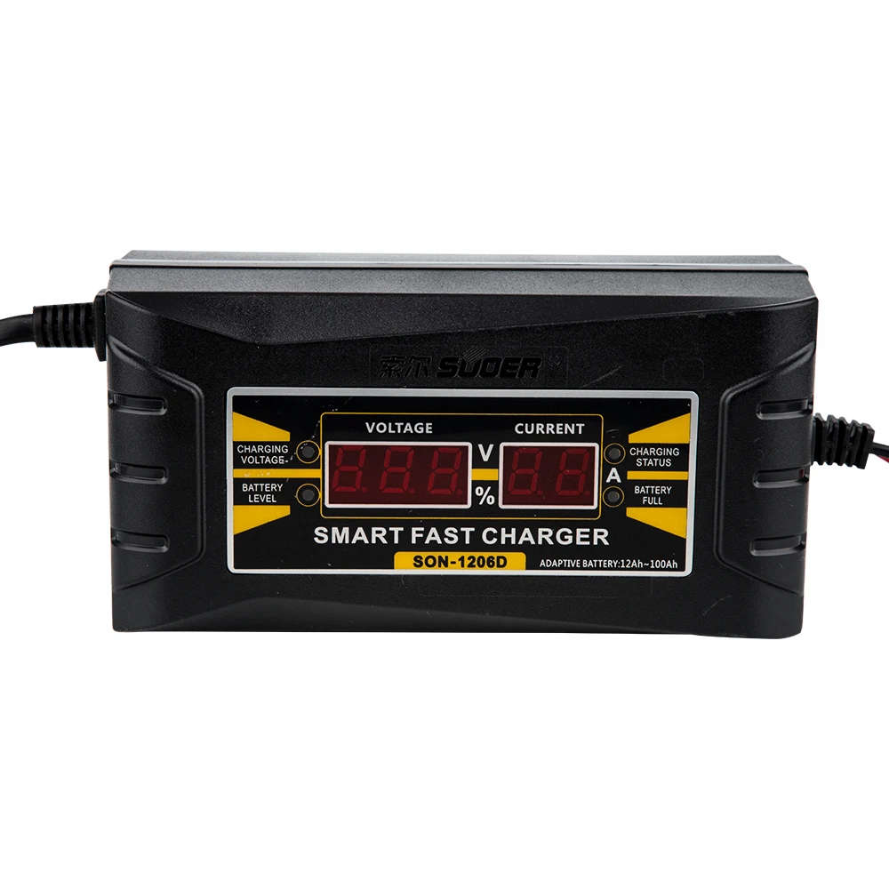 Smart Fast Battery Charger Power Charging for Car or Motorcycle