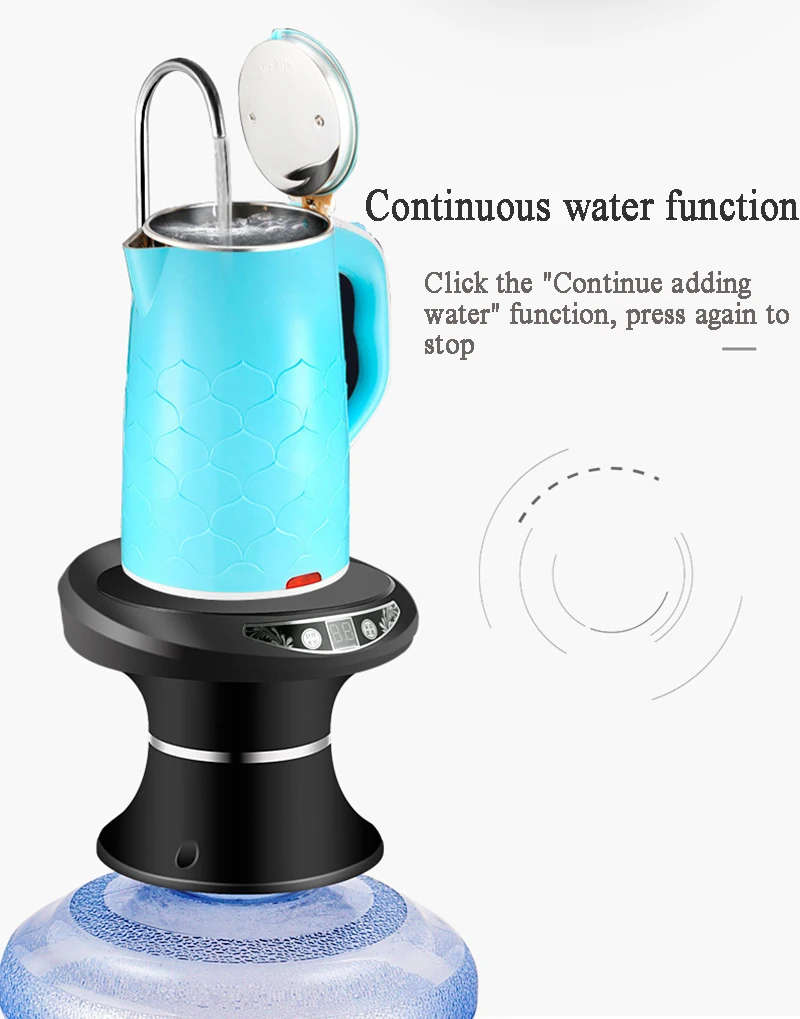Bottled Water Pumping USB Rechargeable Water Dispenser Household Electric Pure Bucket Water Pressure