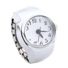 YCYS-Watch Quartz Movement Oval Ring Alloy Deco Woman WHITE