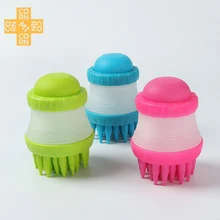 Silicone Pet Bath Brush Massage Brush Gentle Dog Cat Washer Squeezable Soap Bubble Foam Bootle Brush