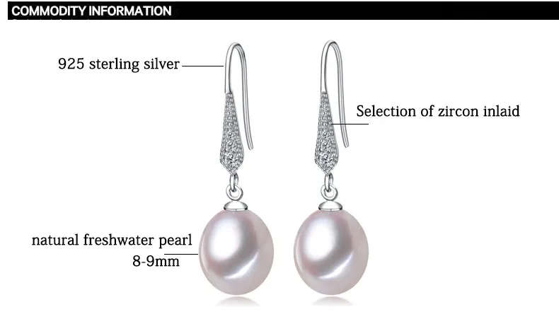 100% Natural Freshwater Pearl - Genuine 925 Sterling Silver Earring - Purple