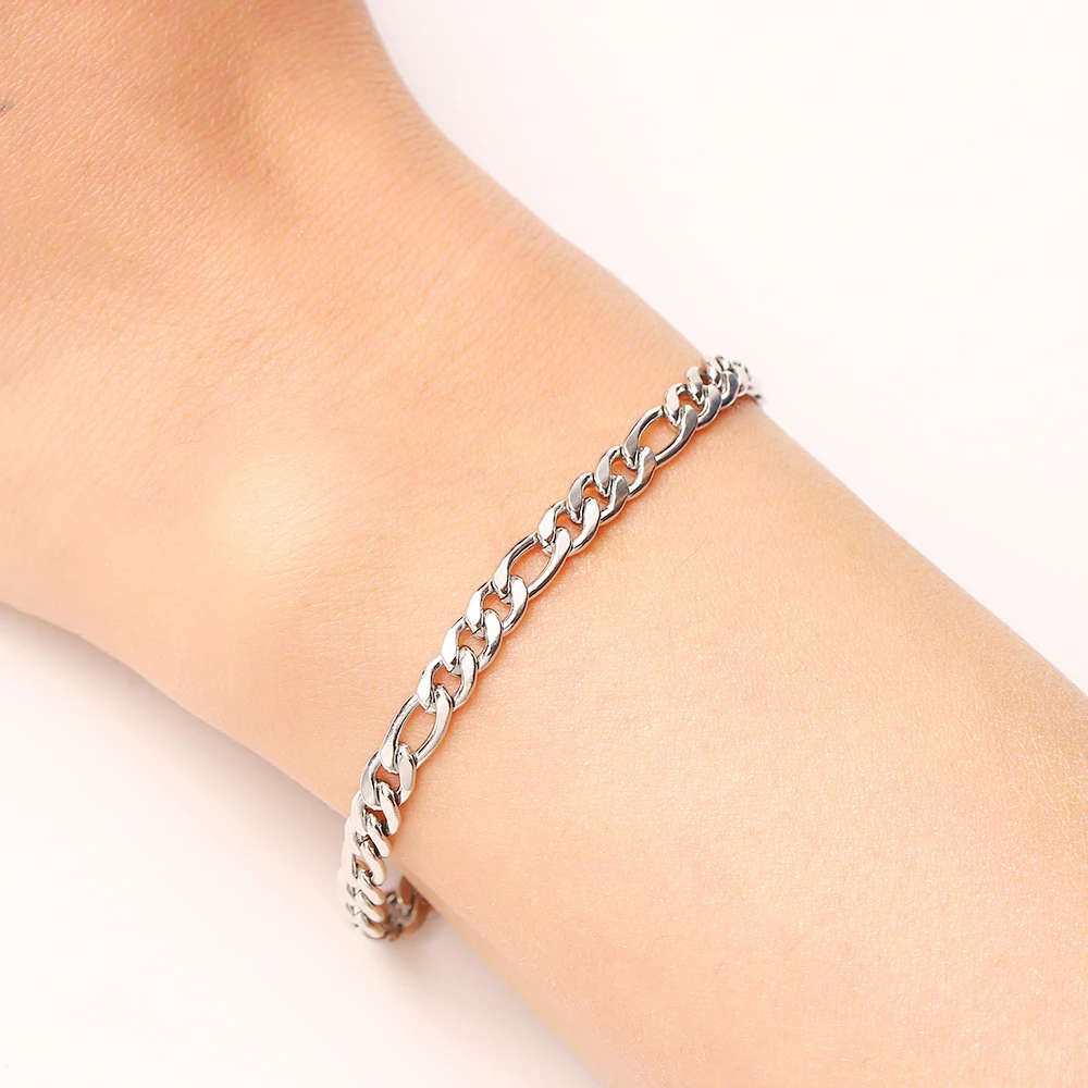 Retail Price R 999 / Genuine 316L Stainless Steel Chain Bracelets For Man Women Silver Color