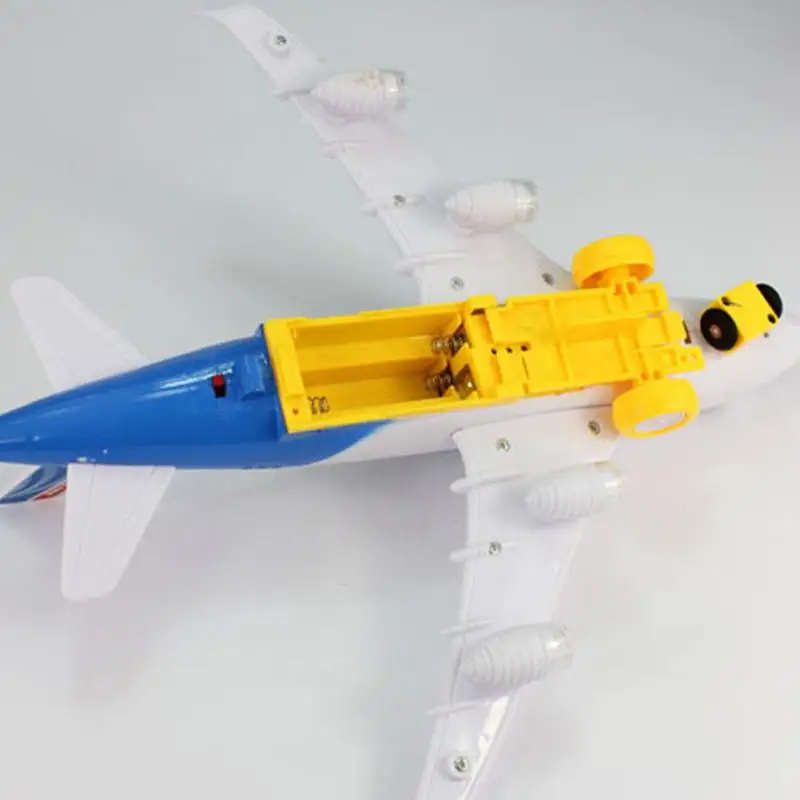 Hot new airplane toys airplane electric airplane model in motion blinking lights music sounds kids t