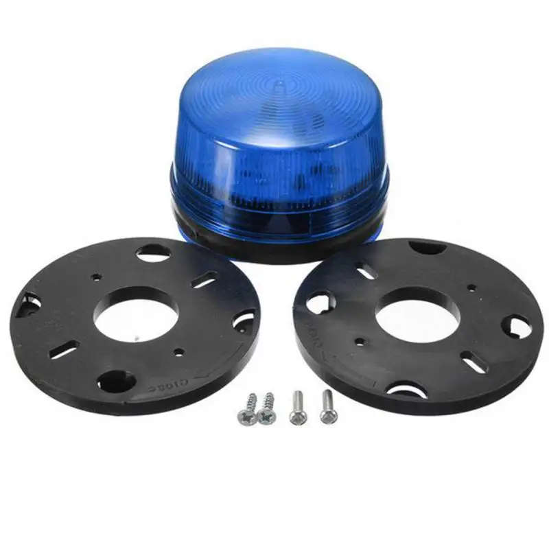 Waterproof Mini Led Strobe Security Flashing Alarm Light Blue
