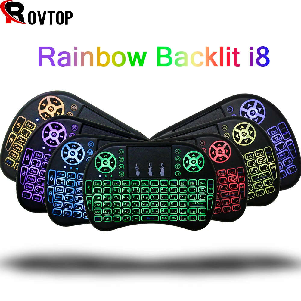 Wireless QWERTY RGB Backlit 2.4GHz Touchpad Keyboard