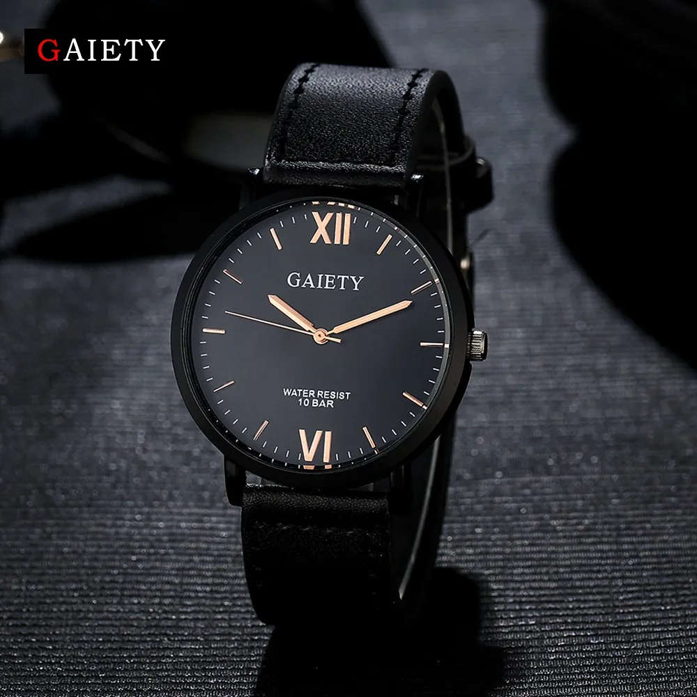 2017 Fashion Mens Watch.  Black.
