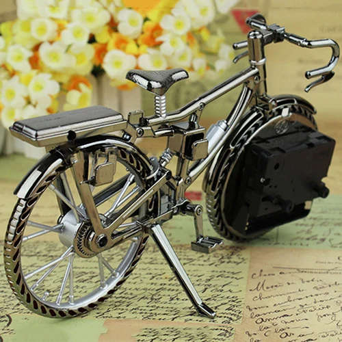 Vintage Bicycle Shape Alarm Clock Home Decor smt 83