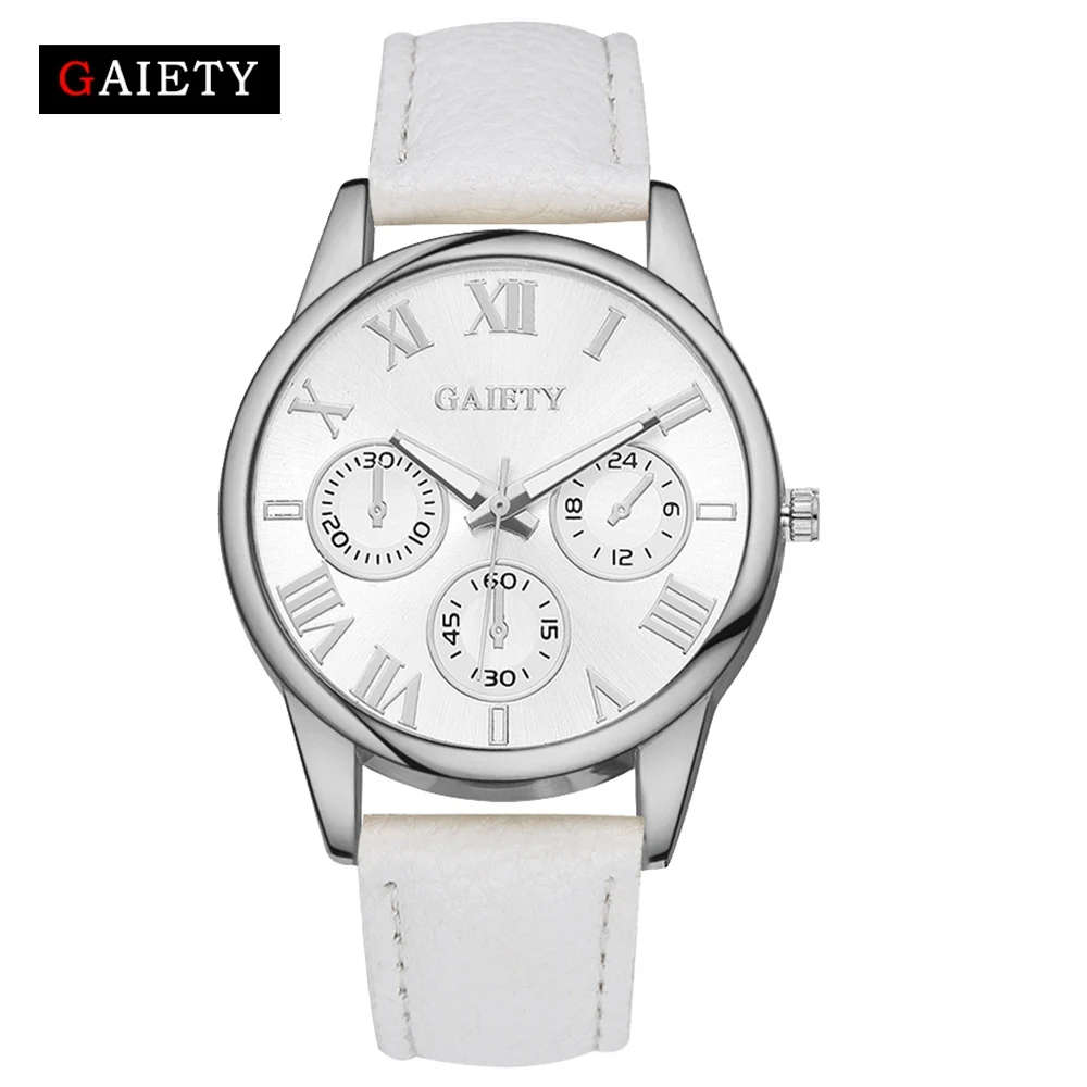 Women Leather Dress Watch.