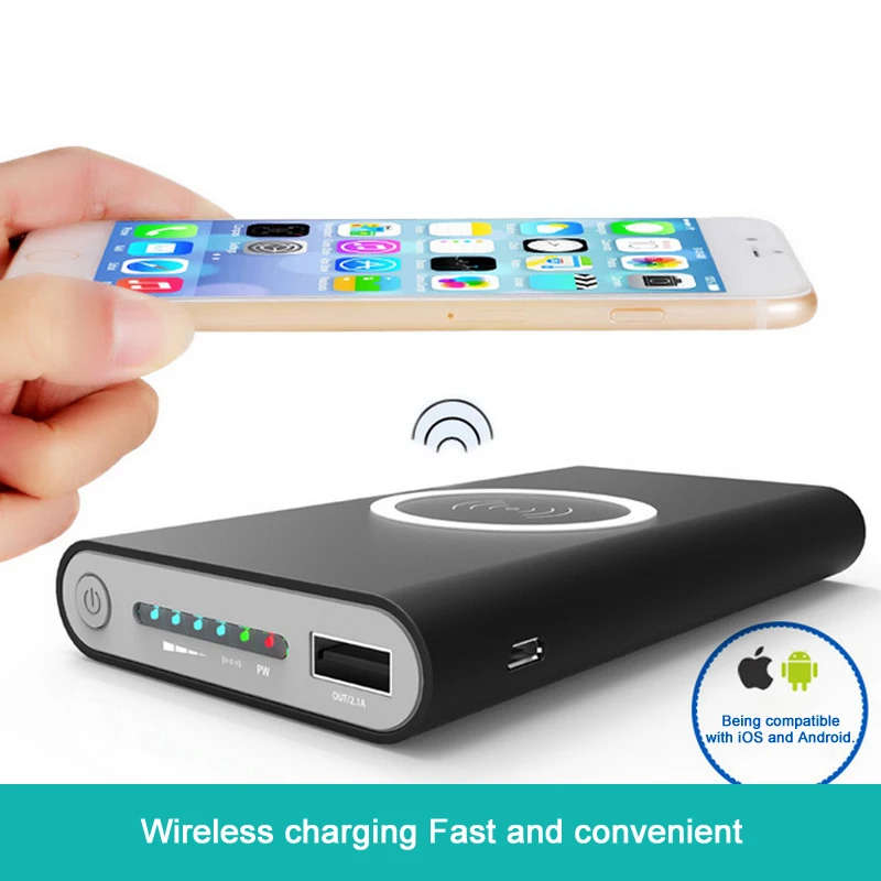 2018 Hot 20000mah Power Bank External Battery quick charge Wireless Charger Powerbank Portable