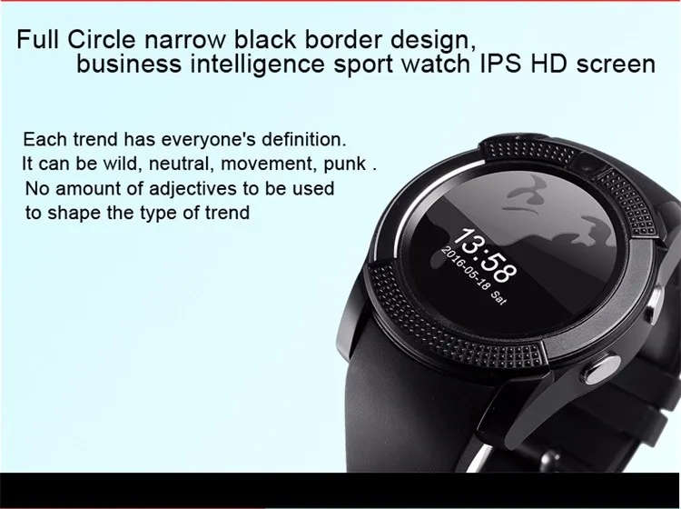 V8 Smartphone Touch Screen Bluetooth Smart Watch