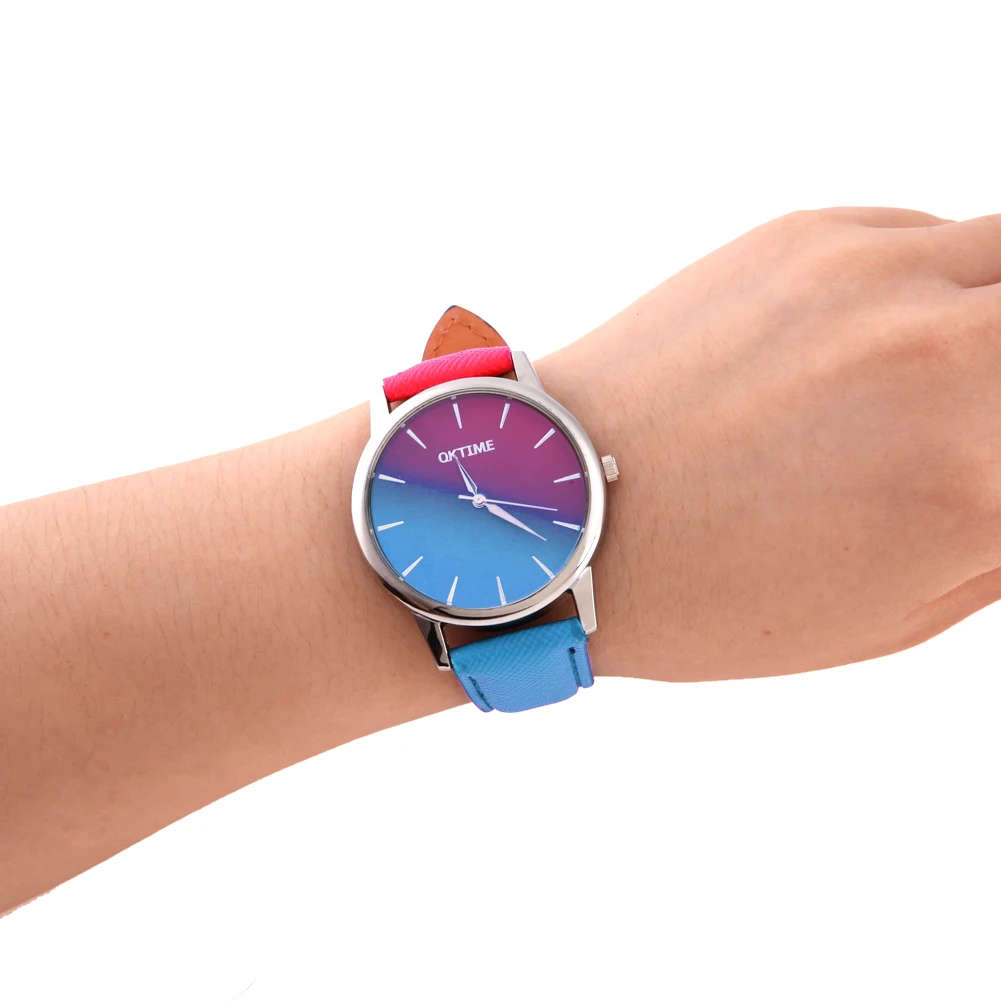 Casual Candy Gradient Colour Womens Watch.
