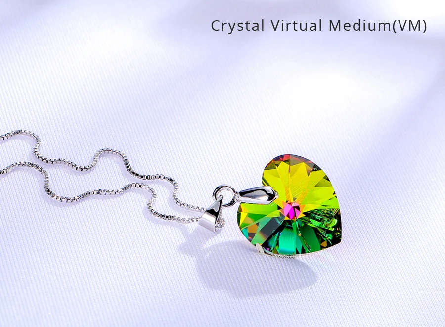GENUINE Heart Necklaces Pendant Crystals From SWAROVSKI -  Crystal Virtual Medium