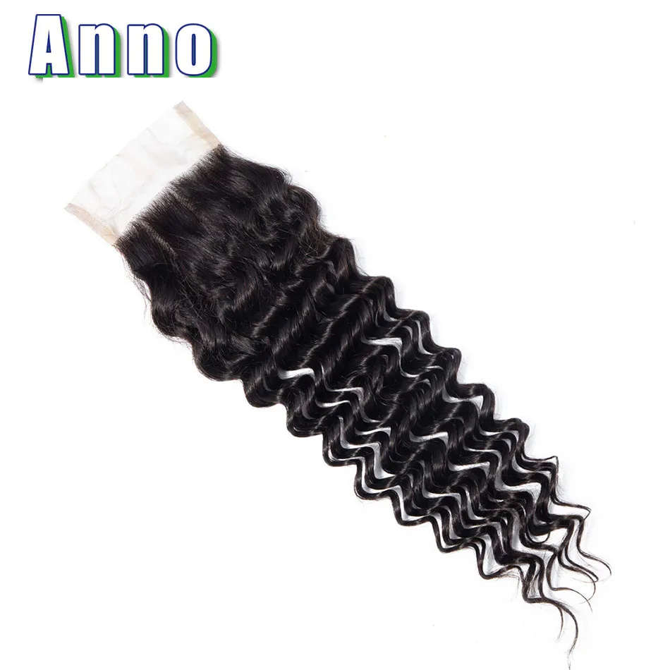 Annowig Peruvian Deep Wave Bundles With Closure (12, 14, 14 with 10 closure)