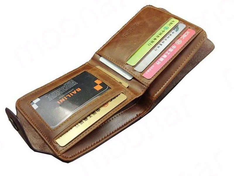 Top Quality Male Genuine Leather Brief Wallet Fashion Cowboy Card Holder Cowhide