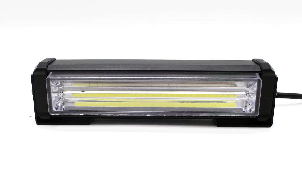 White COB LED Strobe Flash Warning Car Light Bar.