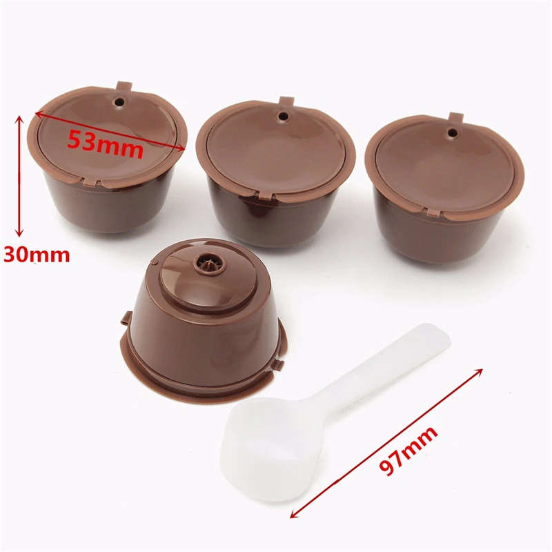 4pcs/pack use 200 times Refillable Dolce Gusto coffee Capsule - LINSBAYWU CIQ Coffee Filter Baskets