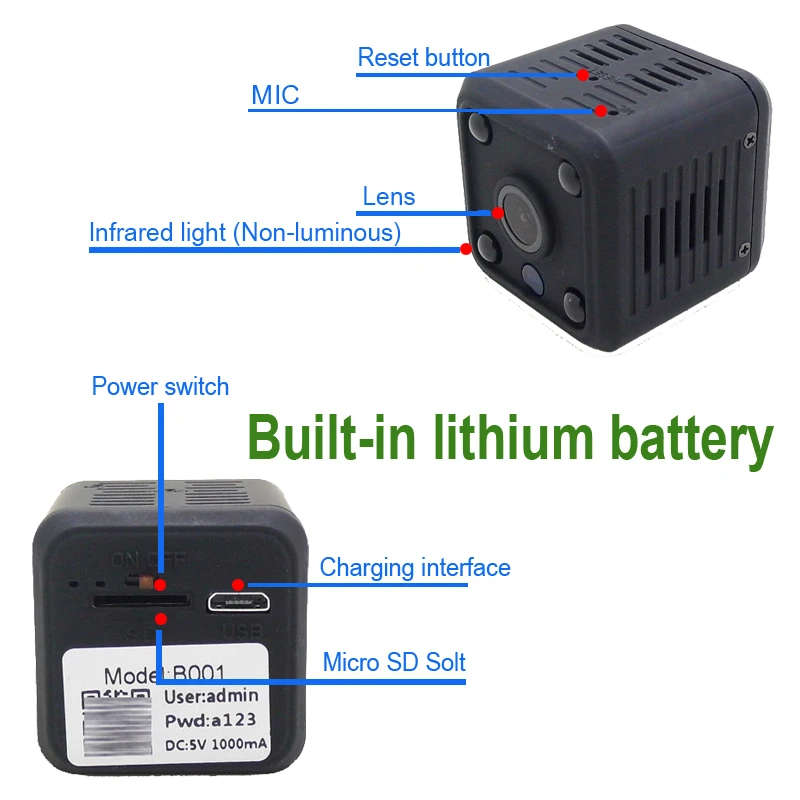 1080P Mini WiFi Camera Ip Camera