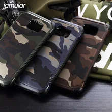 JAMULAR Shockproof Camouflage Phone Cover for Samsung Galaxy A5 A3 S6 S7 Edge S8 Plus
