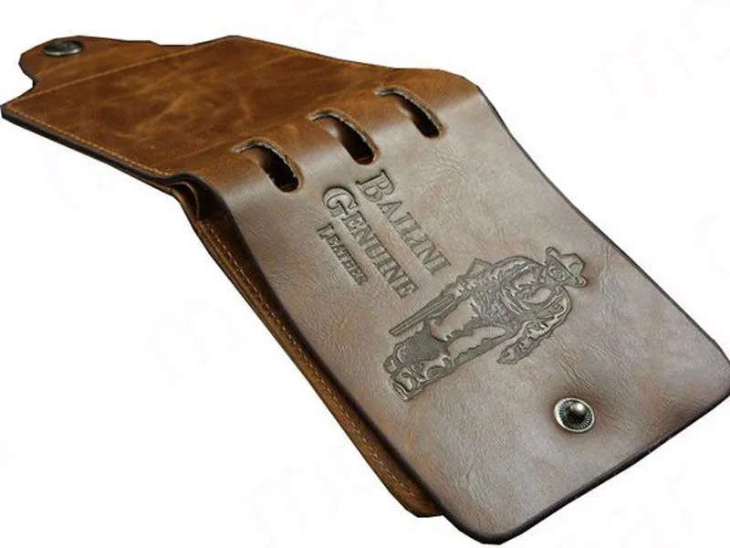 Top Quality Male Genuine Leather Brief Wallet Fashion Cowboy Card Holder Cowhide