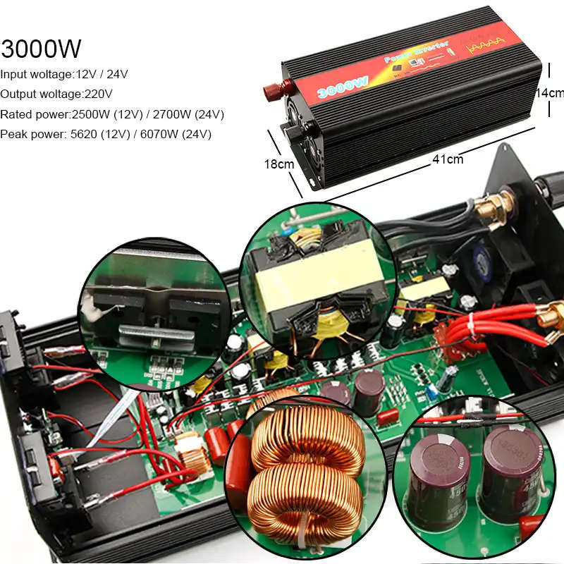 3000W LaiRunH UPS Pure Sine Wave Inverter (24V)