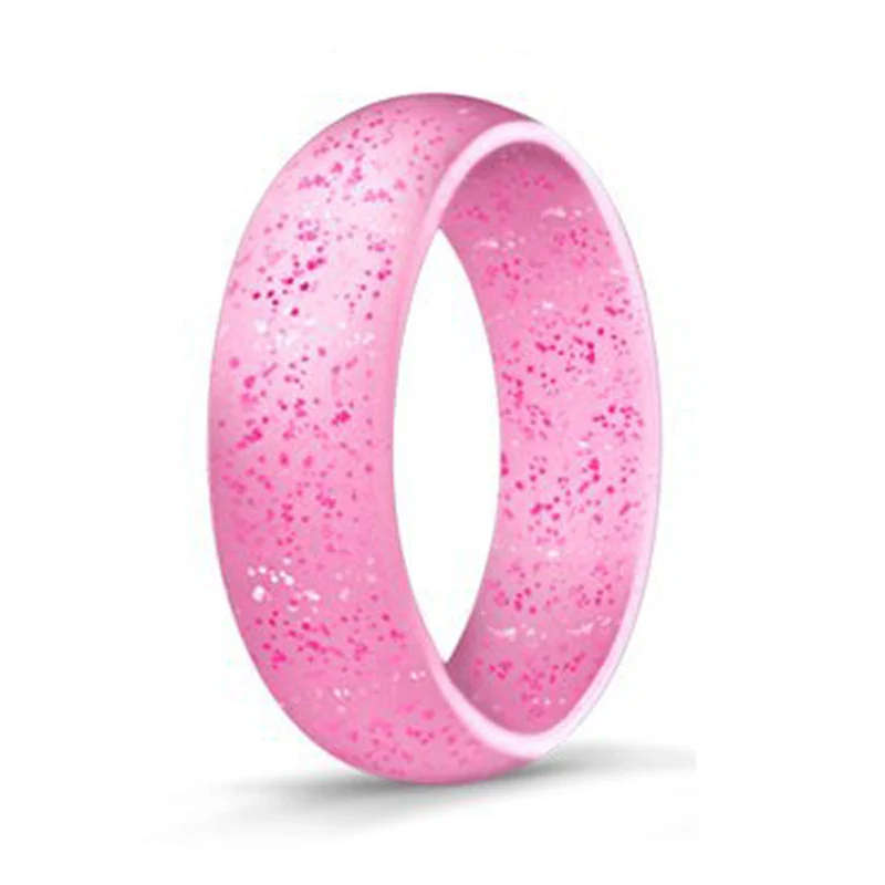 Wholesale New Silicone Sport Round Solid Unisex Couple's Rings