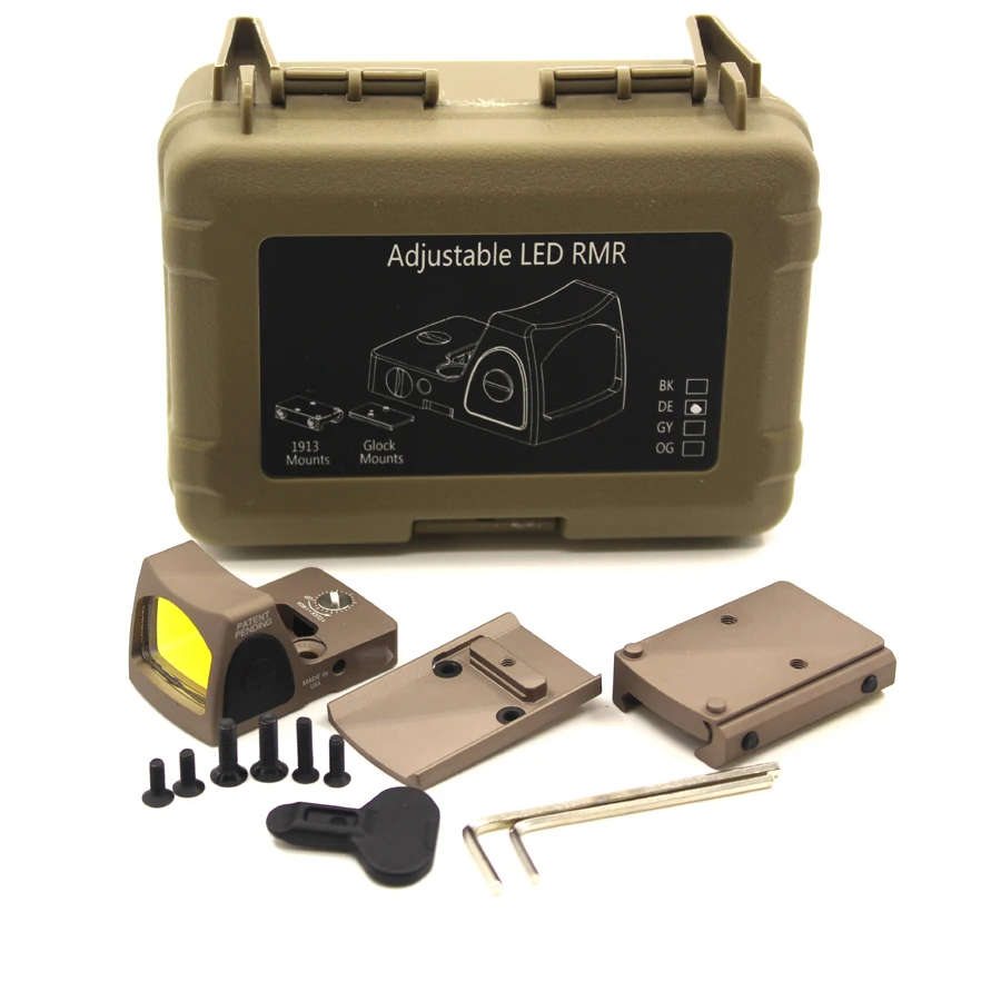 Tactical RMR Reflex Red Dot Sight 3.25 MOA Scope for Glock Hunting Fit 20mm Pictinny Rail Mounts