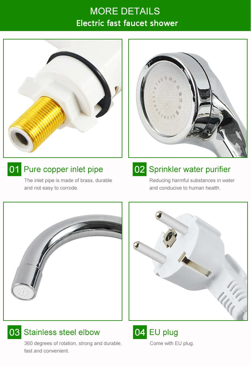 Instant Electric Heating Water Faucet & Shower