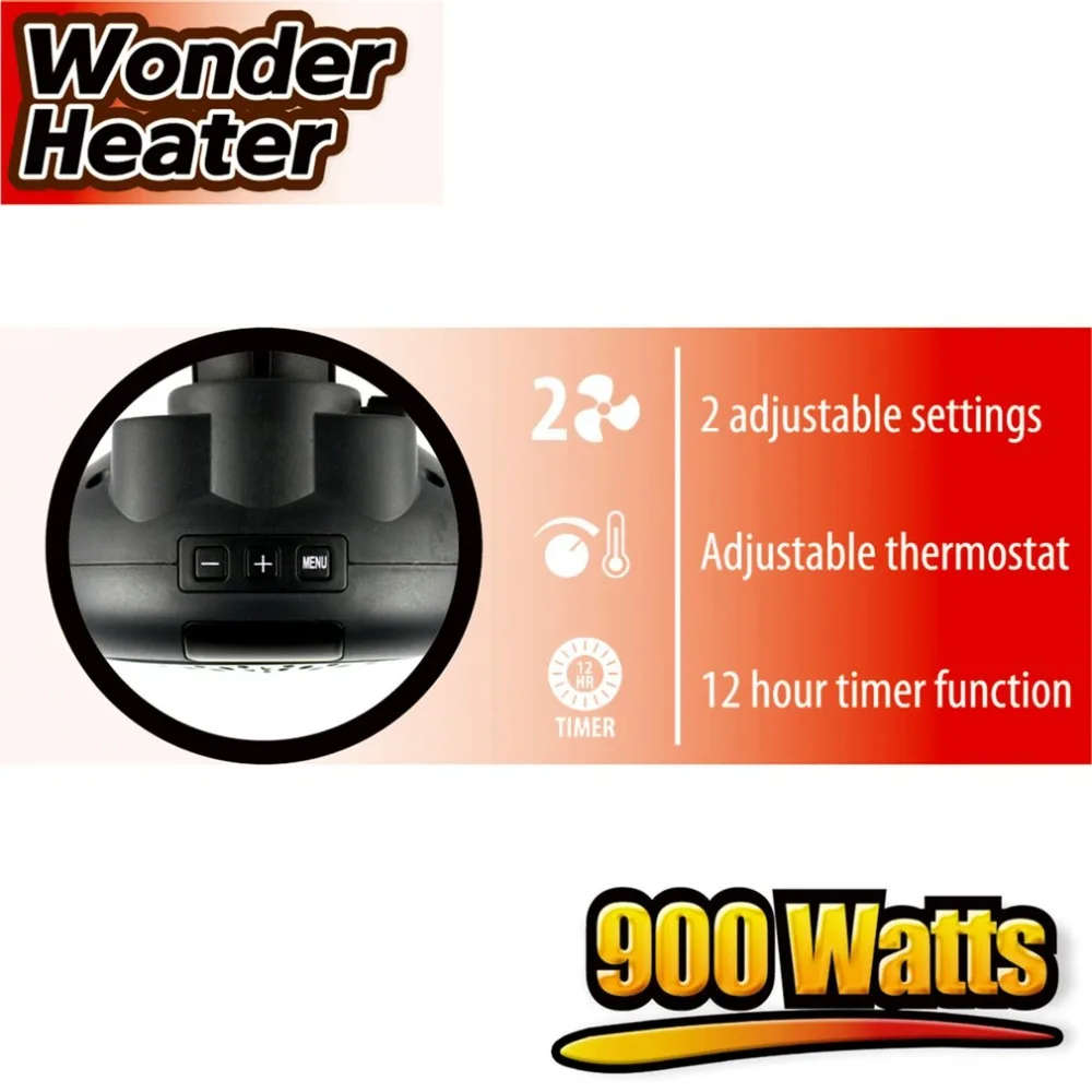 THE WALL OUTLET 900 WATTS PORTABLE WONDER HEATER