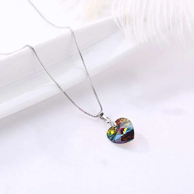 GENUINE Heart Necklaces Pendant Crystals From SWAROVSKI -  Crystal Virtual Medium
