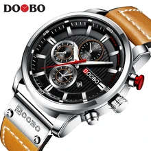 DOOBO Luxury Brand Leather Sports Mens Watch