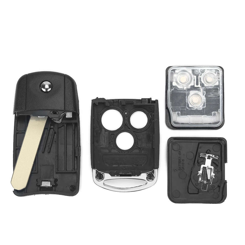 For Honda Acura Civic Accord Jazz CRV HRV Remote Flip Car Key Fob Shell Case 3/4 Buttons 2009-14
