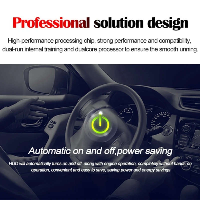 Car Speedometer Projector Windshield Auto Electronic Alarm Overspeed Warning System HUD OBD2