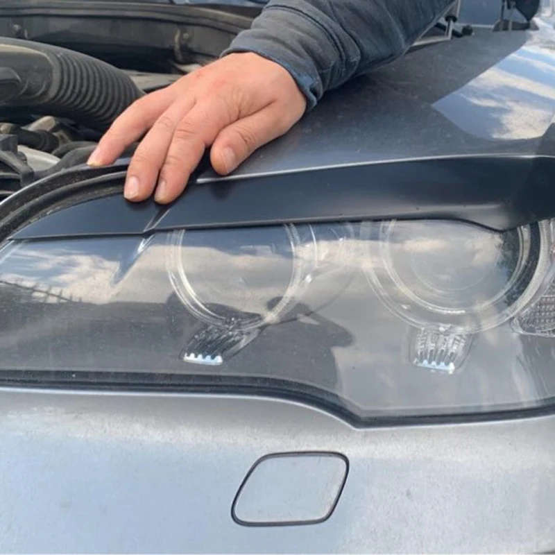 for-BMW X5 E70 2007-13 Headlight Lid Eyebrows Headlight Eyelids Decoration Head Light Lamp Cover