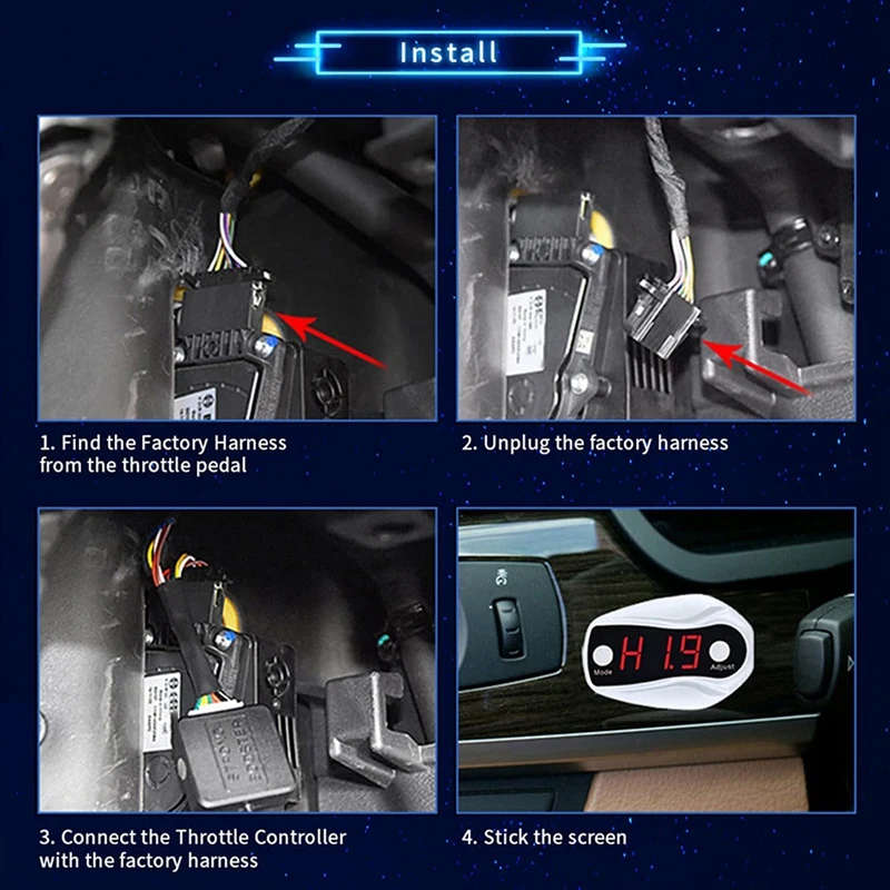 Throttle Response Controller 10 Drive Modes Racing Accelerator Potent Booster for Mazda/Ford