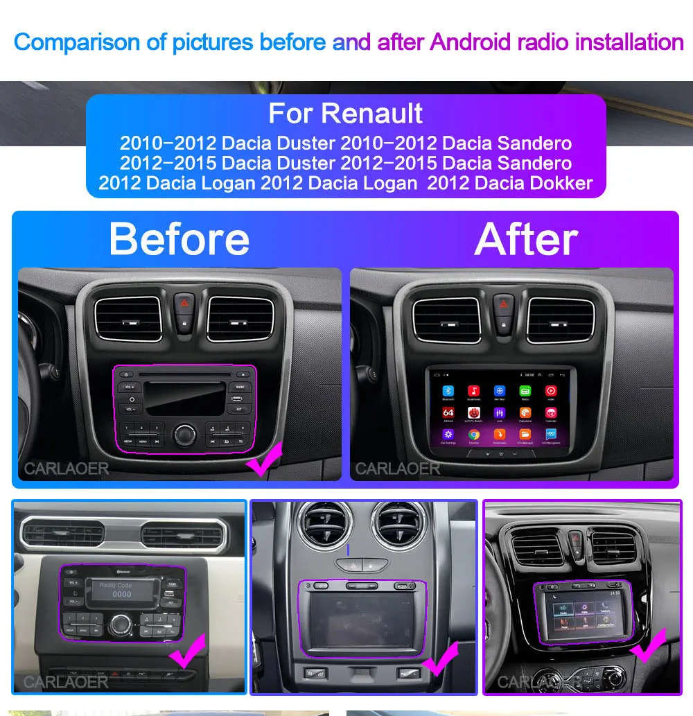 Car Radio Multimedia Video Player Android For Renault Duster Sandero Lodgy Capture Symbol Docker