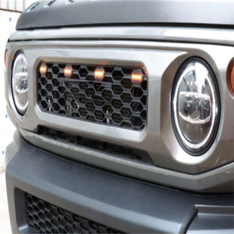 LED Front Grille Lights White Amber Light External Grille Lamps for Suzuki Jimny JB64 JB74 2019-2021