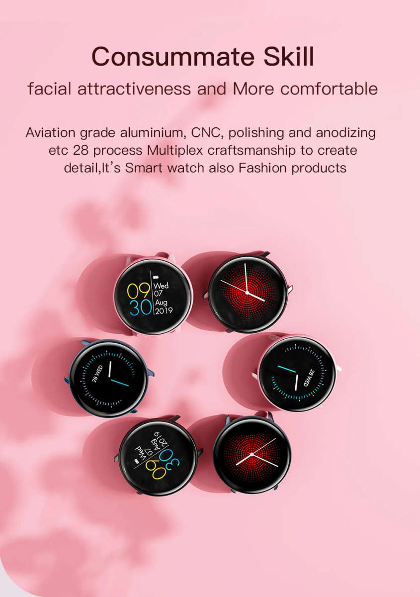 SN59 Smart Watch| IP68 Waterproof Fitness Activity Tracker Heart Rate Monitor Bluetooth Brim Sport