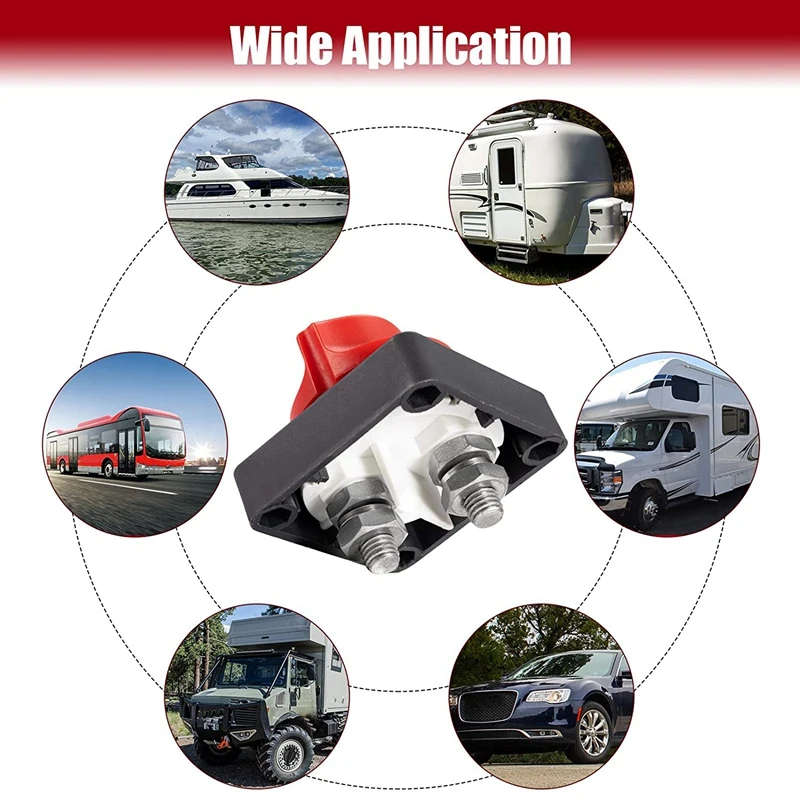 Battery Disconnect Switch 12V-48V Master Isolator Cut Off (On/Off) for Marine Boat Car Truck