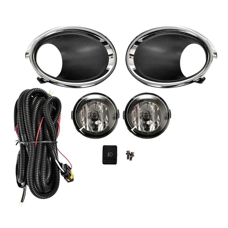 For Nissan QASHQAI J11 ROGUE 2014-2017 Bright Light Lamp Covers Driving Lamps Lens H8 Bulb Kit
