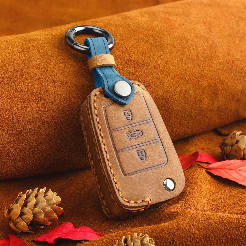 Key Case Cover Portect For Volkswagen VW Golf 7 GTI R MK7 Tiguan For Skoda Octavia A7 Karoq