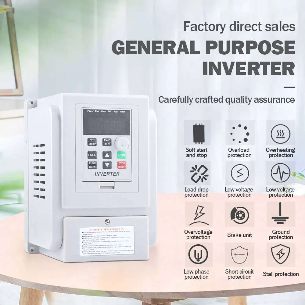 1.5KW 220V Single-phase Input Three-phase Output Inverter AT1-1500X