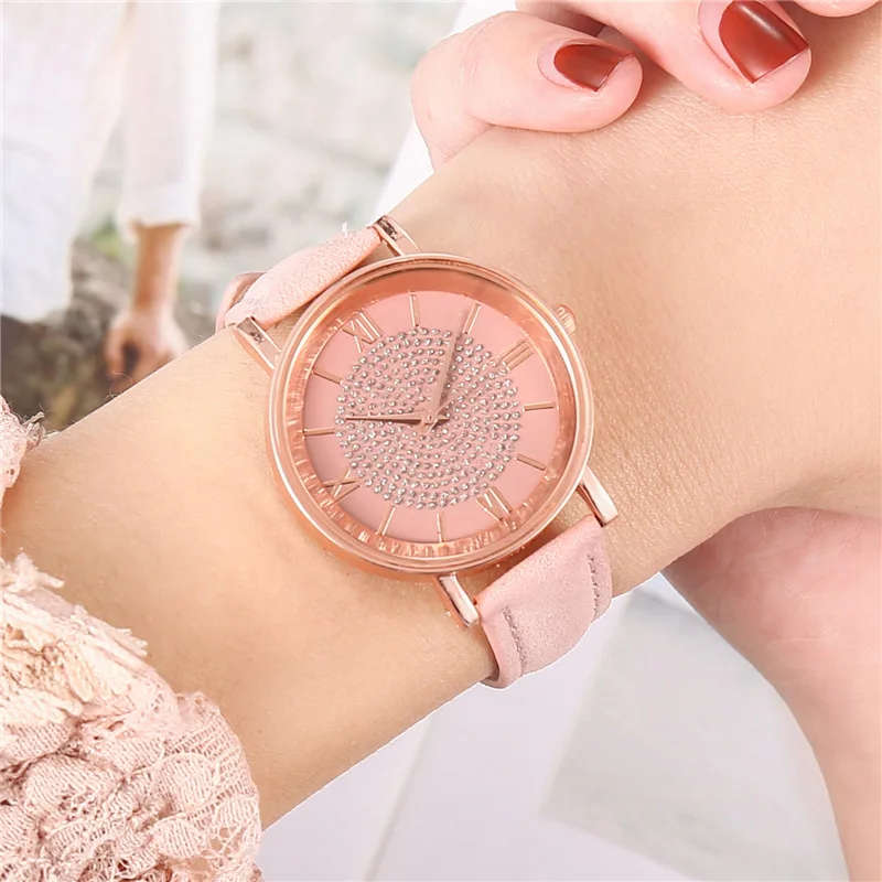 Sky Dial Watches for Women Fashion Watch - Pink
